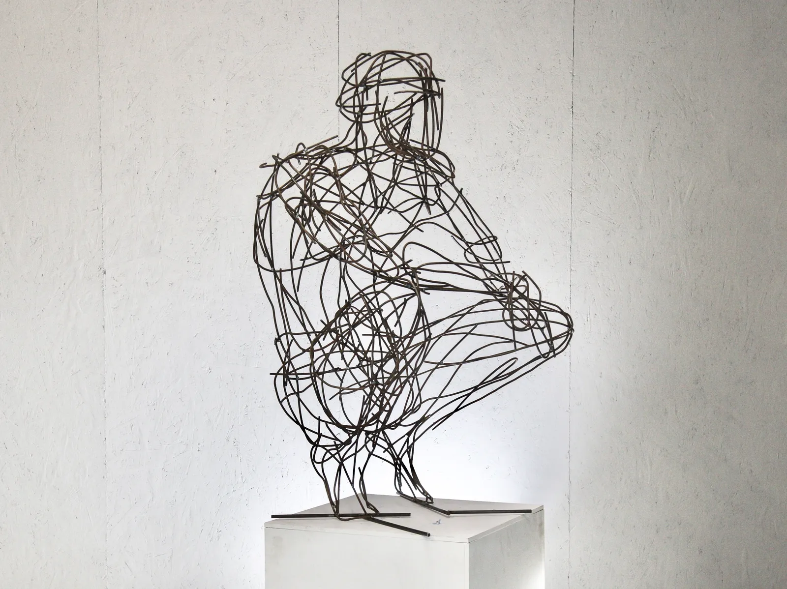 SCHATTENJÄGER – Stahlskulptur von Bildhauerin Stefanie Welk, Kunst für Wohnraum, Praxisräume und Büro